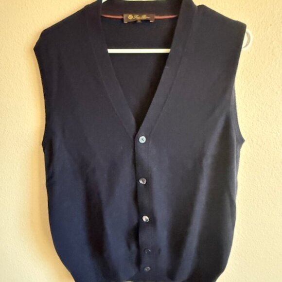 loro piana 100 cashmere cardigan vest men - Picture 2 of 5